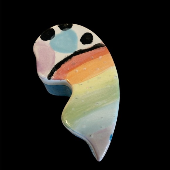 Hand painted ceramic trinket box - Picture 2 of 4